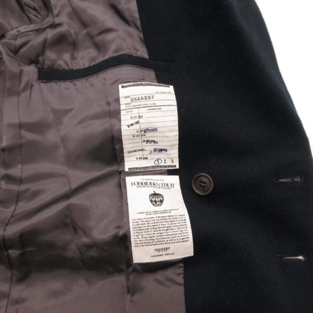 SHAREEF - シャリーフ SHAREEF チェスターコート ロング 1 紺 ネイビー