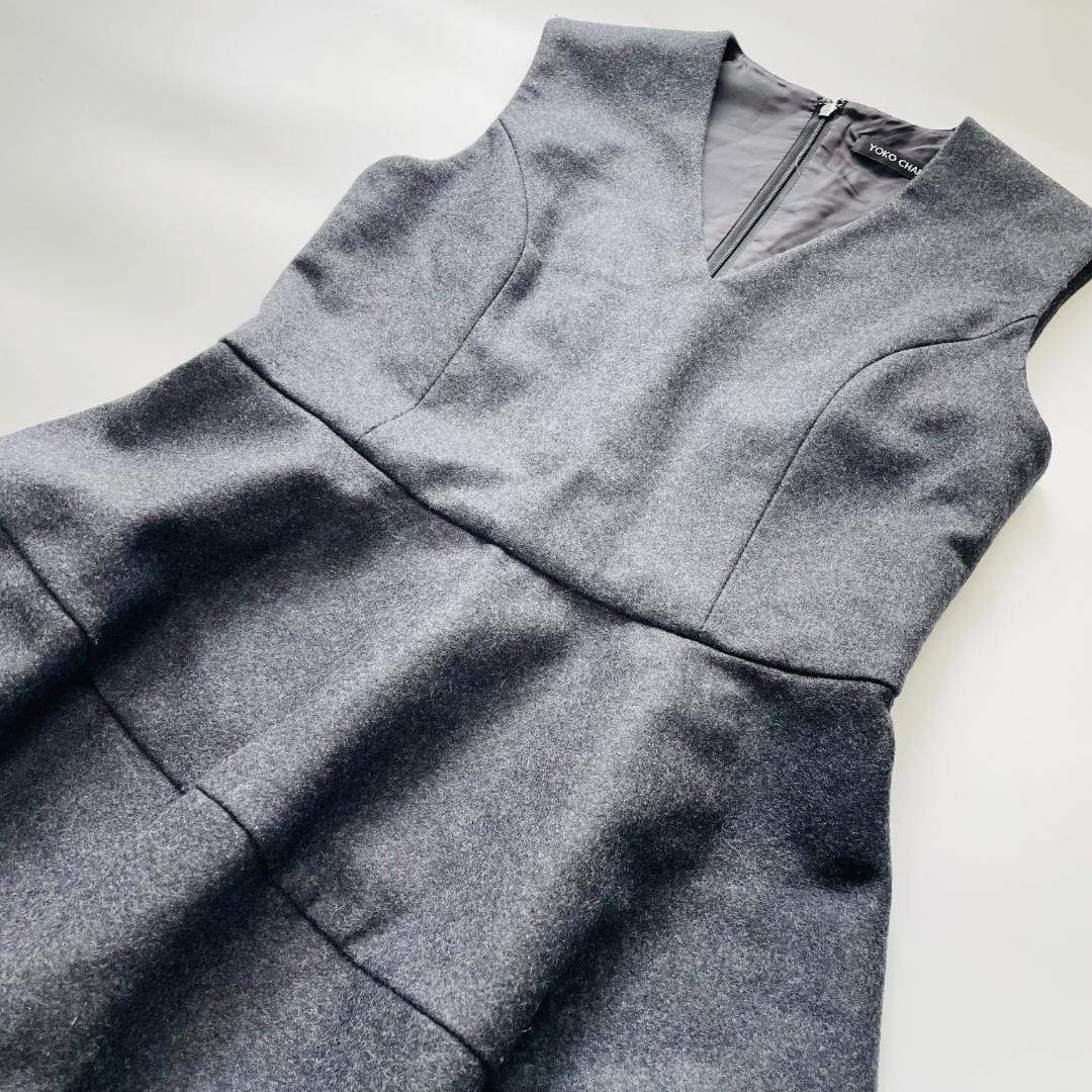 YOKO CHAN - YOKO CHAN ノースリーブ ワンピース ウール 38 Mサイズ