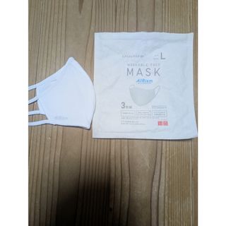 UNIQLO - ユニクロ マスク ふつう L ホワイト 白 エアリズム Lサイズの