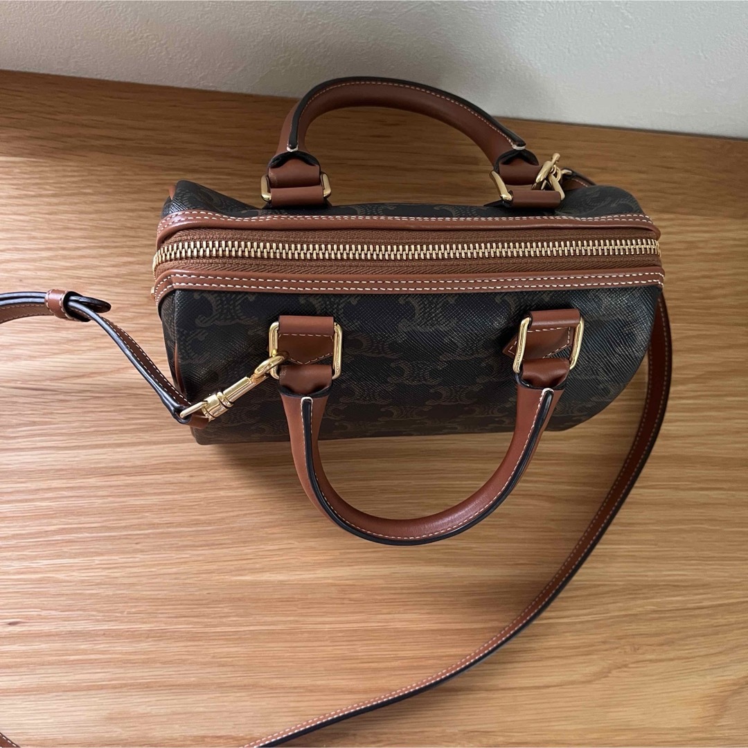 CELINE - 【美品】CELINE スモール ボストン トリオンフキャンバス