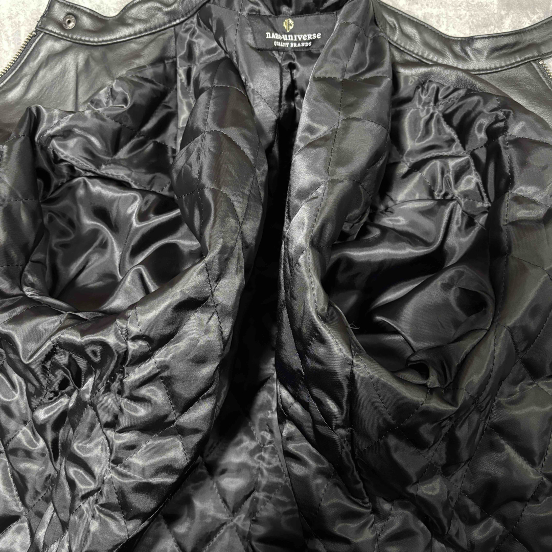 nano・universe - ナノユニバース ラムレザー ライダース ジャケット