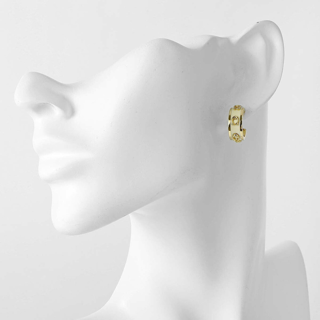 COACH - 新品 コーチ COACH ピアス エナメル ハギーピアス ホワイト