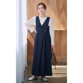 STUNNING LURE - STUNNING LUREギャザーサロペット 新品ブラック