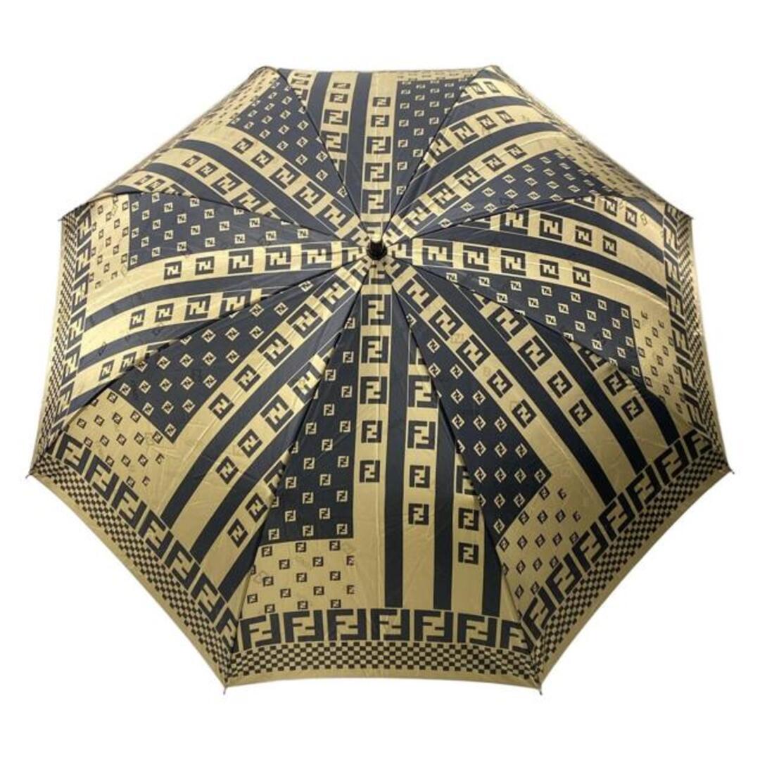 FENDI - FENDI(フェンディ) 折りたたみ傘 - ゴールド×黒 ズッカ柄