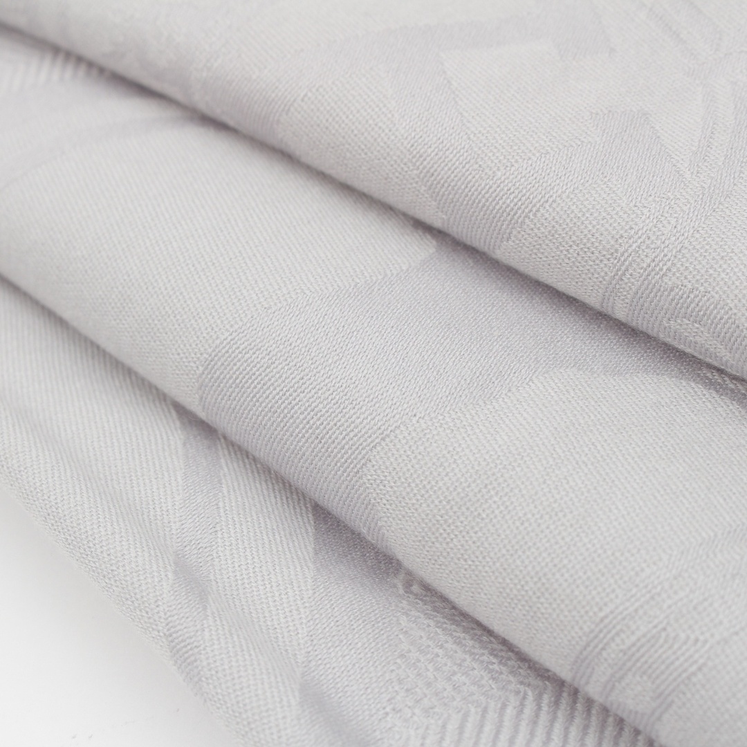 HERMES - エルメス ニューリブリス カシミヤ シルク ストール グレー