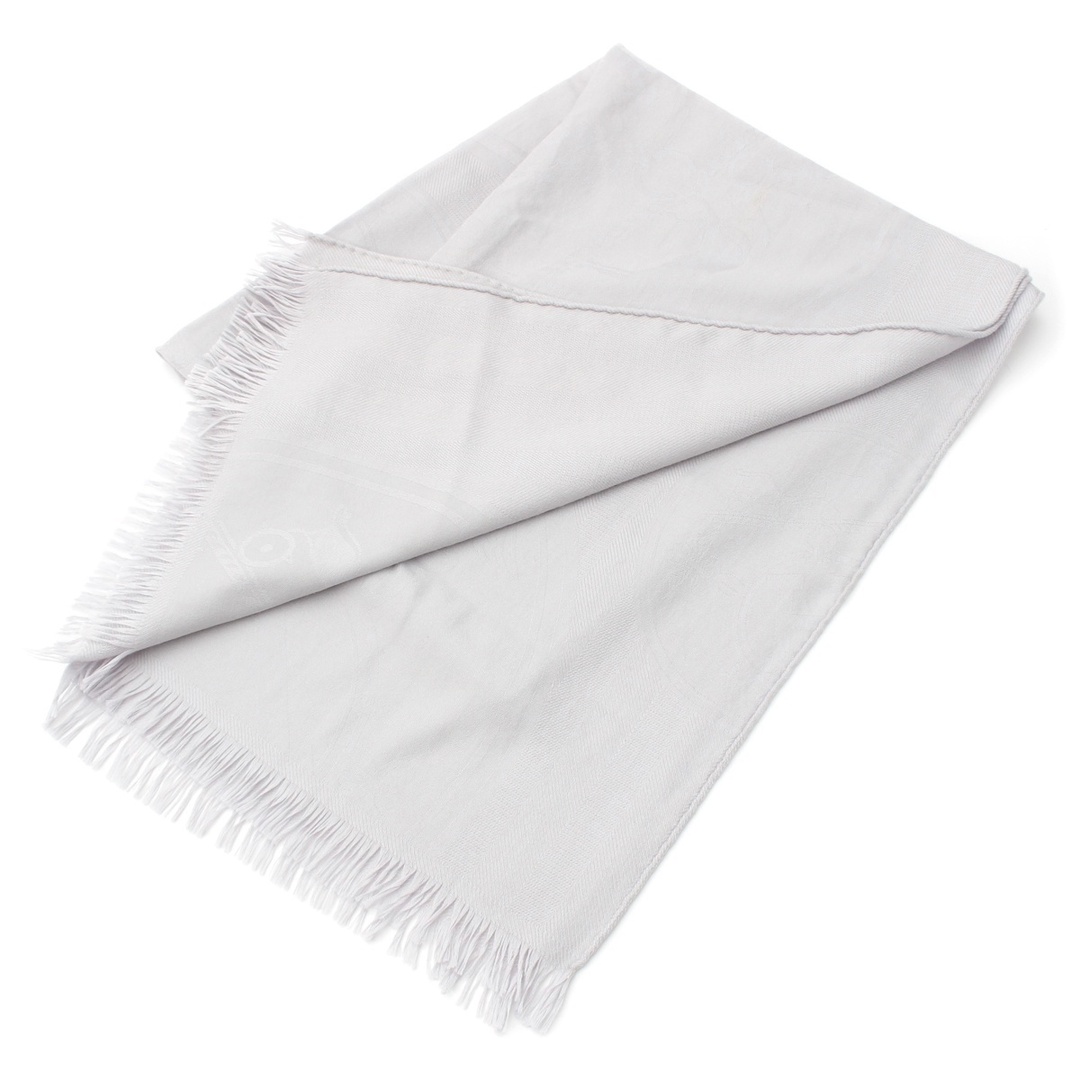 HERMES - エルメス ニューリブリス カシミヤ シルク ストール グレー