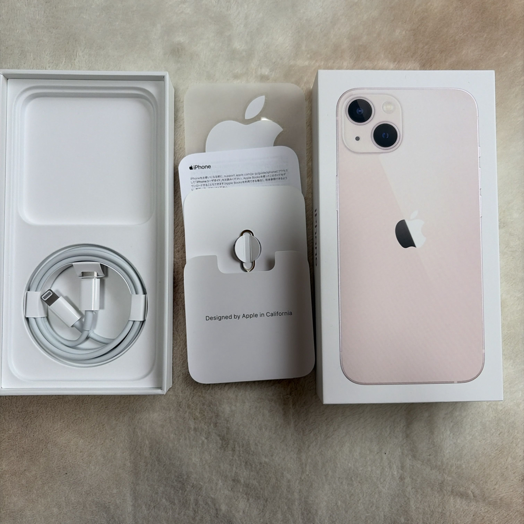 iPhone - アップル iPhone13 128GB ピンク 空箱 付属品の通販 by ふぅ