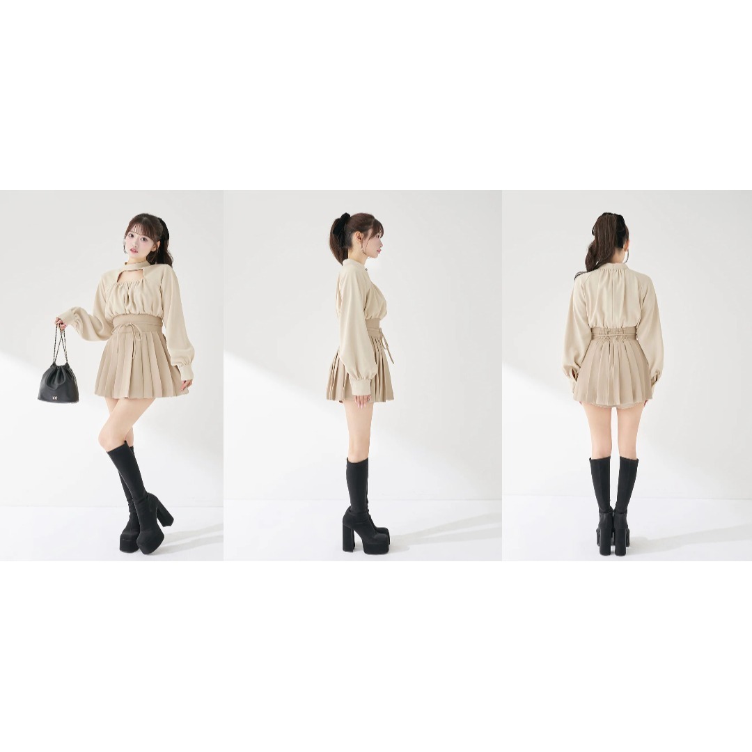 Darich - ダーリッチ darich ドッキングコルセットプリーツミニ