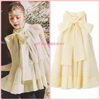 PUBLIC TOKYO - PUBLIC TOKYOリネンライクオープンカラーブラウス