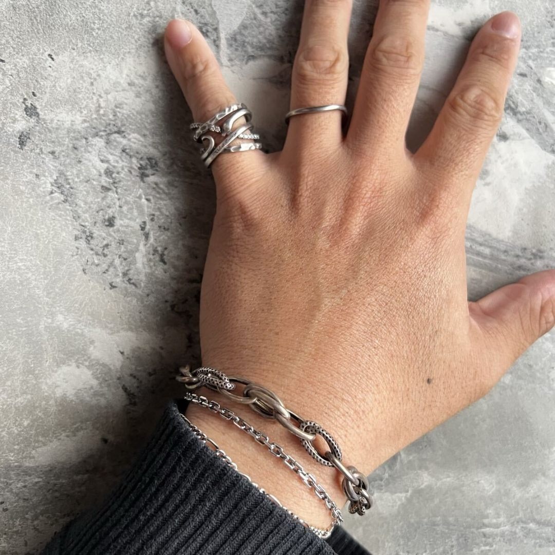 VINTAGE - ヴィンテージ VINTAGE S字デザインフック ツイン チェーン