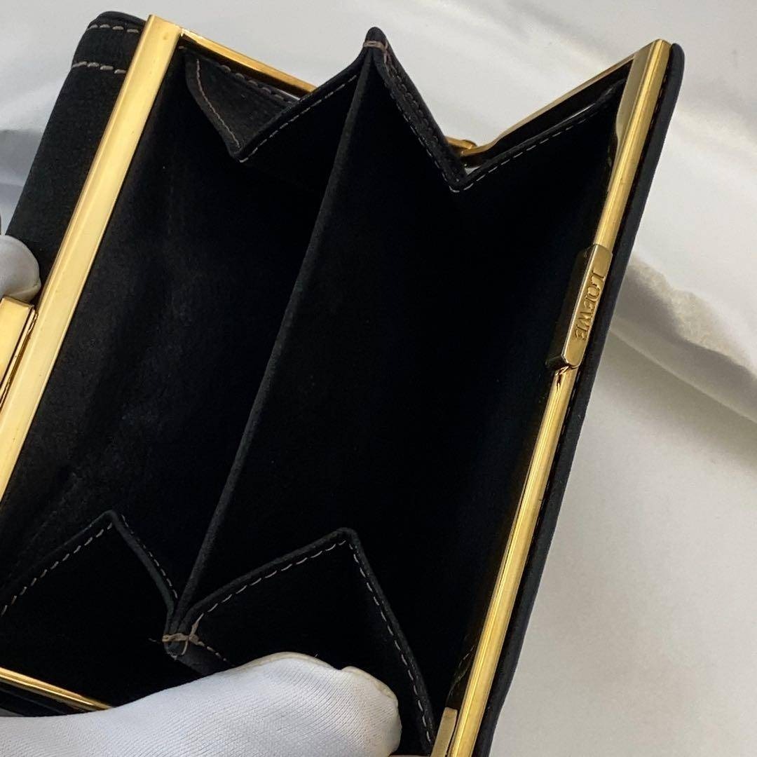 LOEWE - LOEWE アナグラム 二つ折り財布 がま口 マドリード 美品の通販