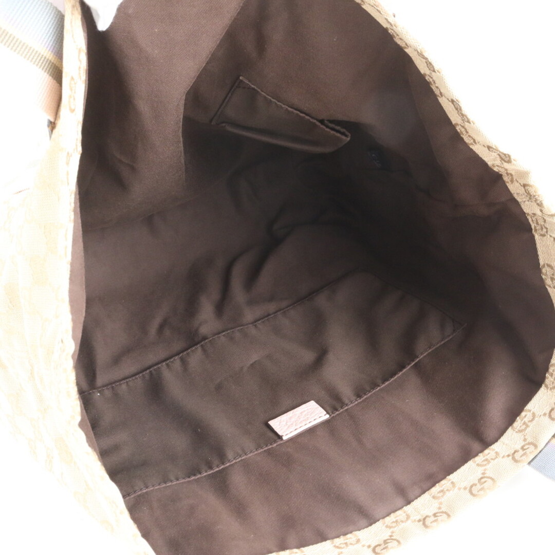 GUCCI - 美品 グッチ GGキャンバス シェリー ライン ベージュ 189669