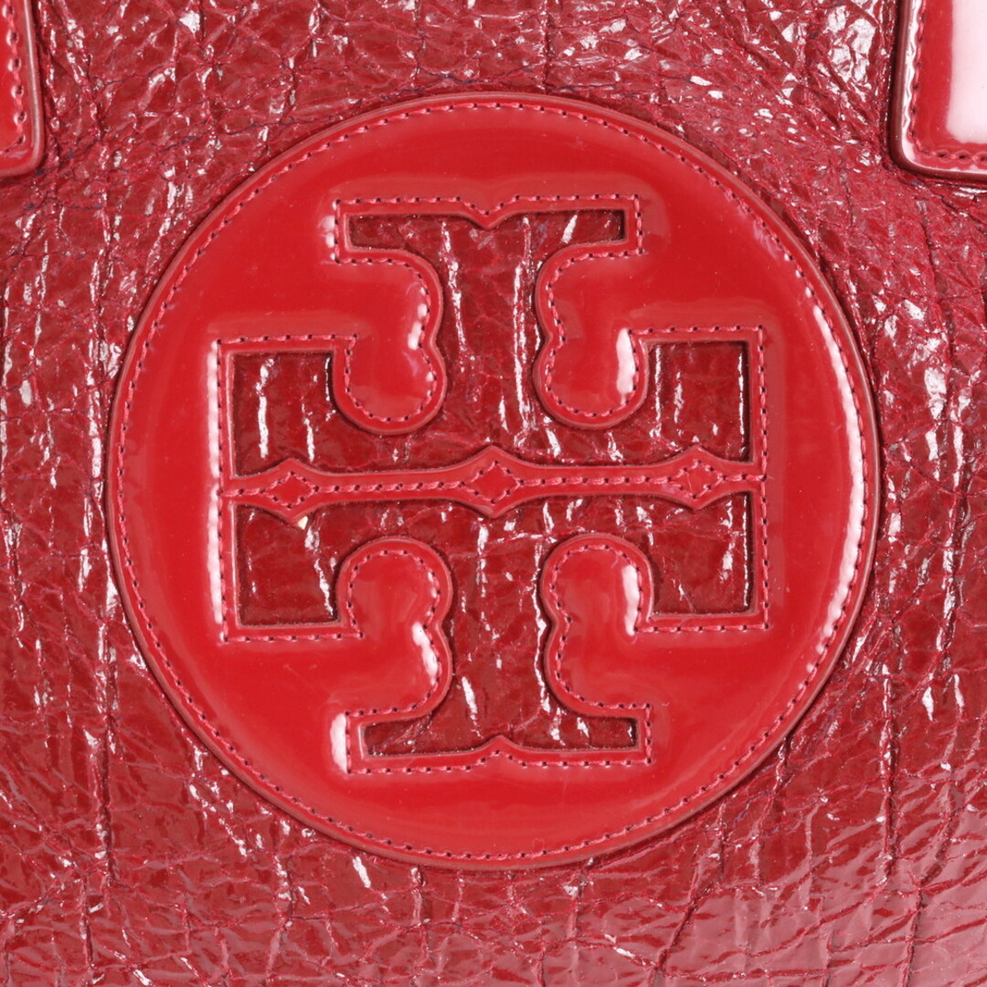 Tory Burch - トリーバーチ ボア ダブルT レッド レザー トート バッグ