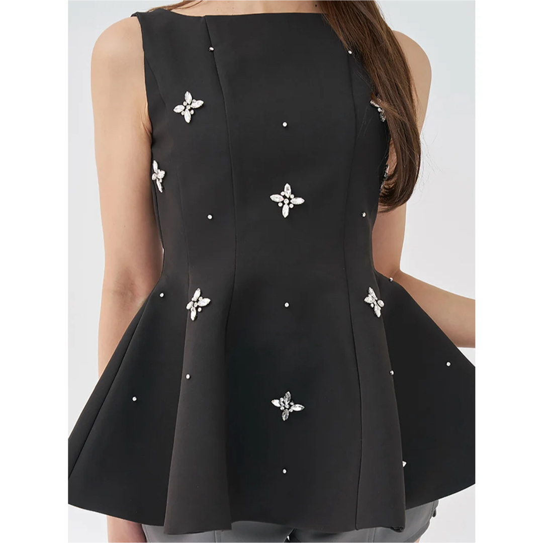 Darich - 新品タグ付 ダーリッチ ビジューフレアバルーンミニドレス