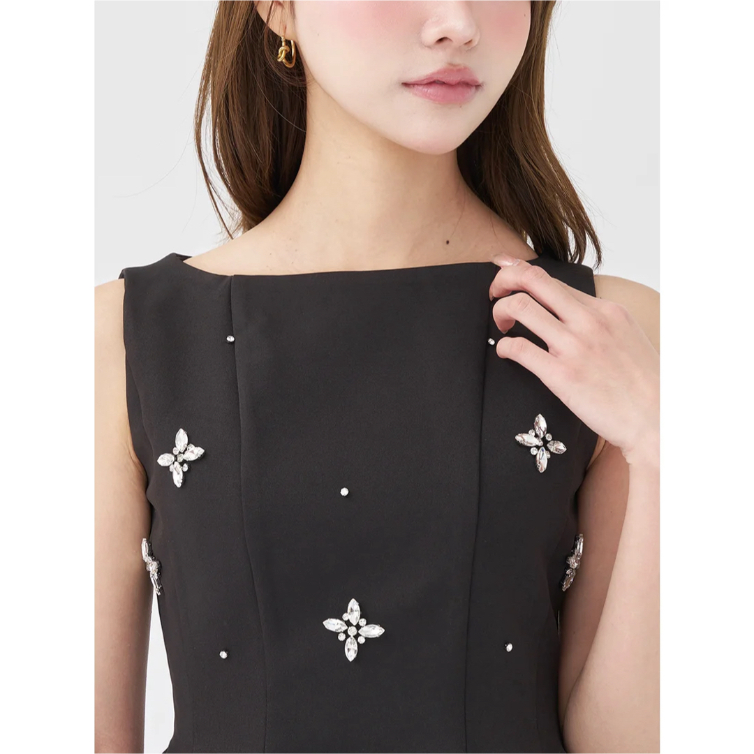 Darich - 新品タグ付 ダーリッチ ビジューフレアバルーンミニドレス