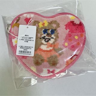 FEILER - フェイラー モフモフネコチャン 舟型ポーチ S ピンク 新品未