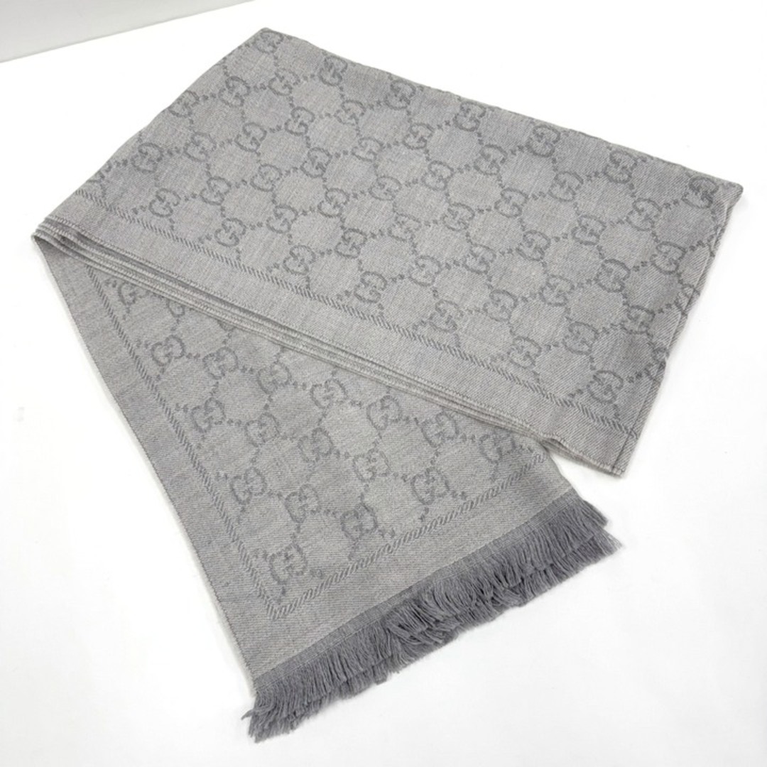 GUCCI - GUCCI グッチ ストール GG柄 グレー ウール100%の通販 by