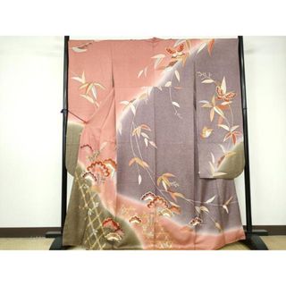 平和屋着物□豪華振袖 駒刺繍 笹竹文 暈し染め 金彩 正絹 逸品