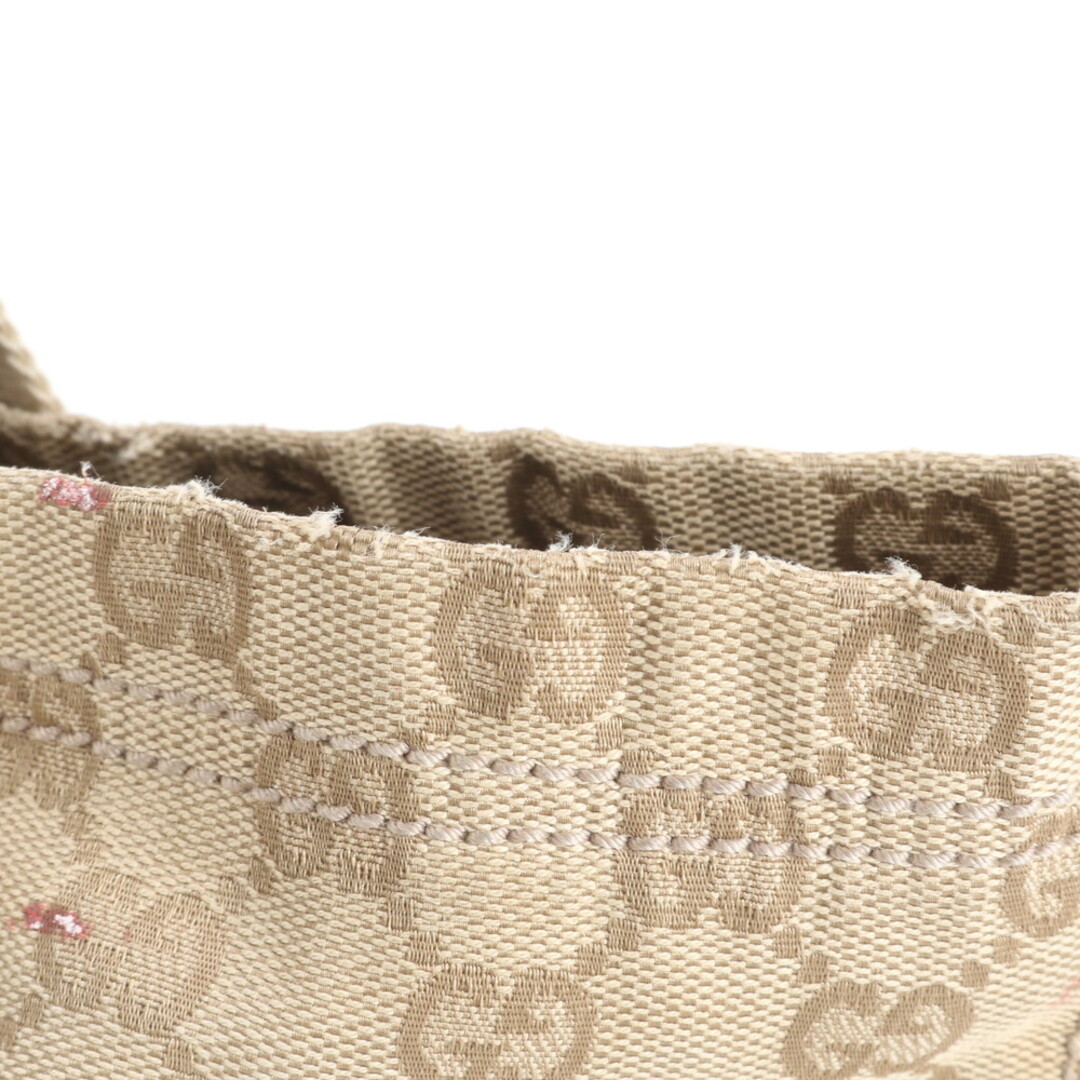 GUCCI - 美品 グッチ GGキャンバス ベージュ 189669 レザー トート