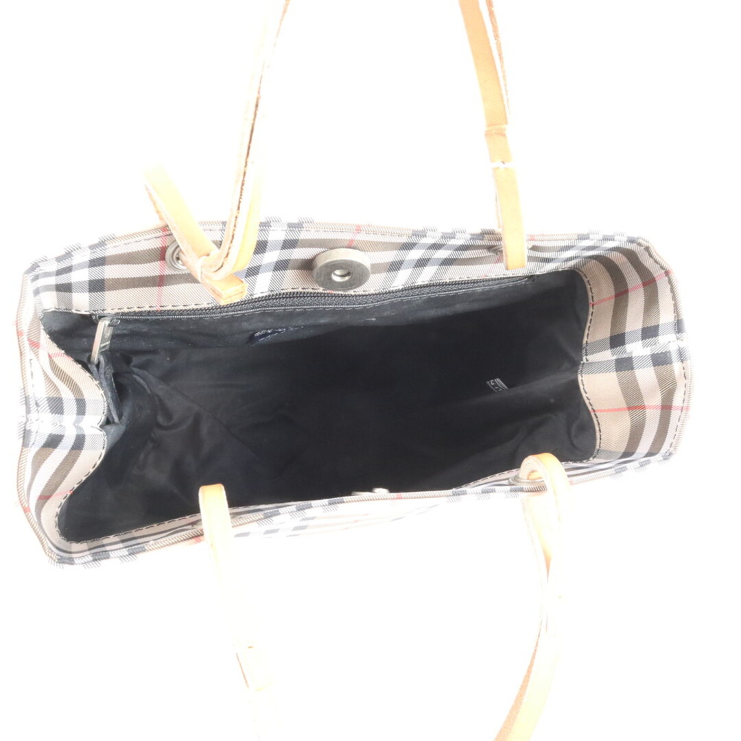 BURBERRY - バーバリー ノバ チェック ベージュ レザー ナイロン