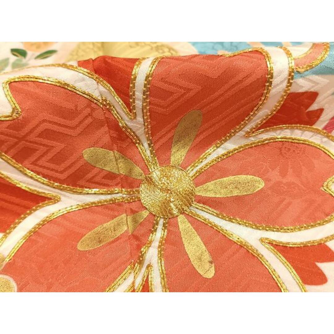 平和屋着物○豪華振袖 駒刺繍 松竹梅 暈し染め 金彩 正絹 逸品