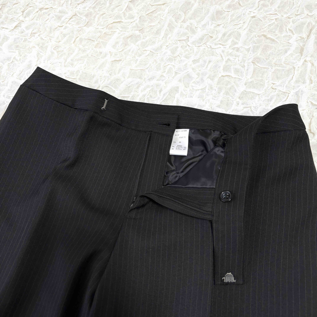 大きいサイズ 17号 Craselia スーツ 3点セット ストライプ ブラックの