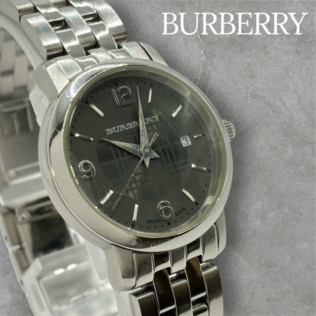 BURBERRY - バーバリー 腕時計 BU1307 デイト ノバチェック 黒文字盤