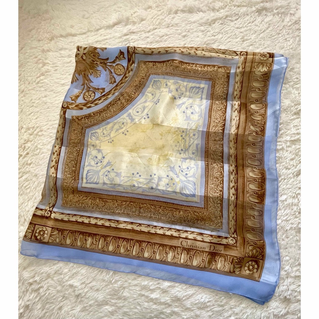 Christian Dior - Christian Dior 超大判 シフォンシルクスカーフ