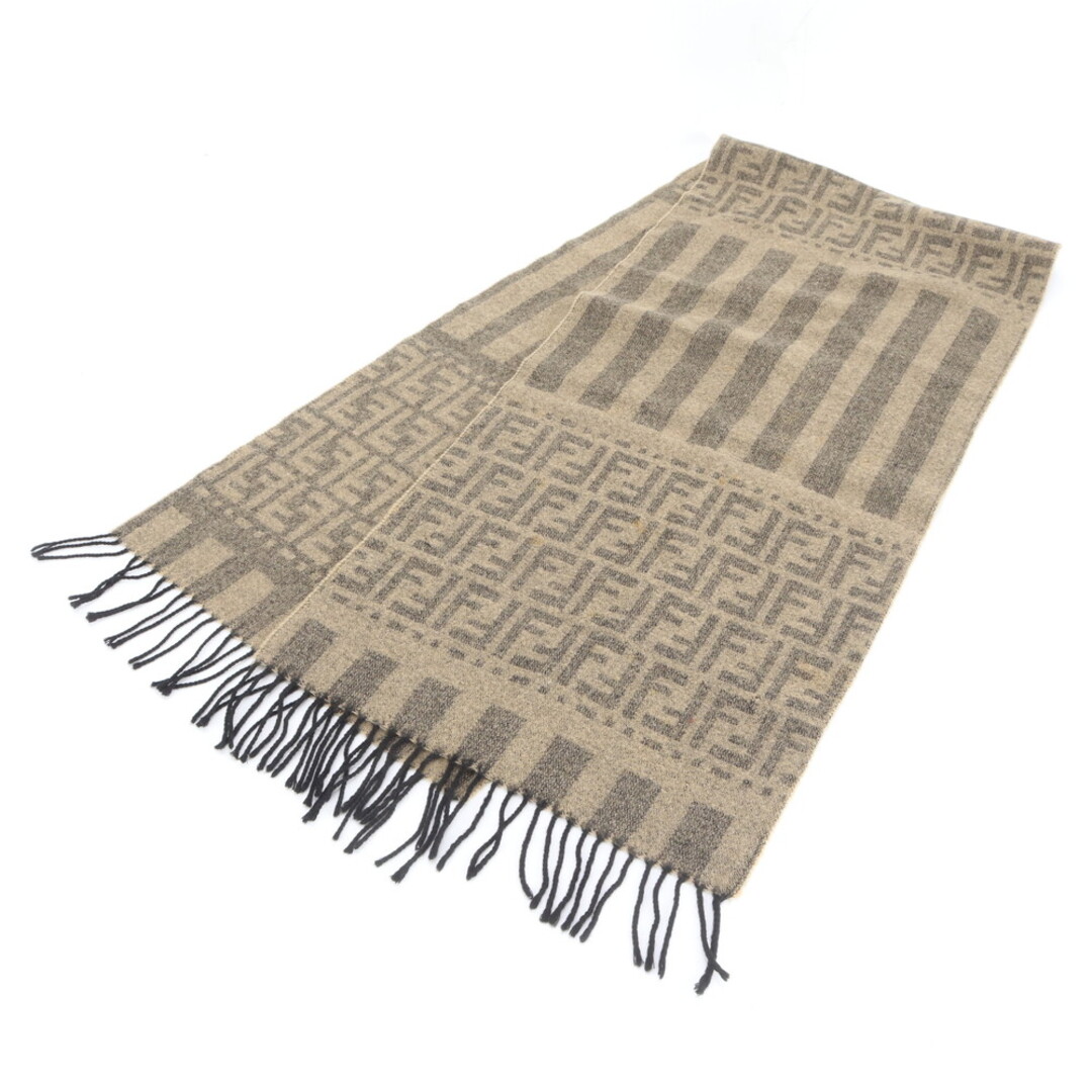 FENDI - フェンディ タグ付 ズッカ FF ペカン フリンジ マフラー