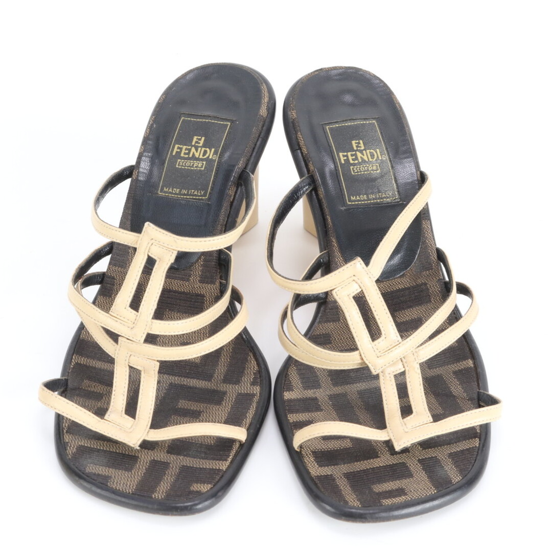FENDI - フェンディ ズッカ ミュール サンダル 35 FF ヒール 靴