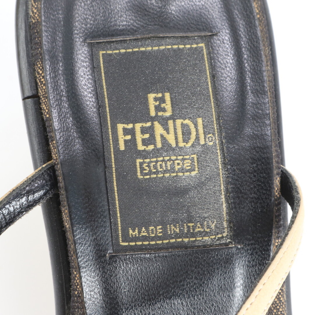 FENDI - フェンディ ズッカ ミュール サンダル 35 FF ヒール 靴