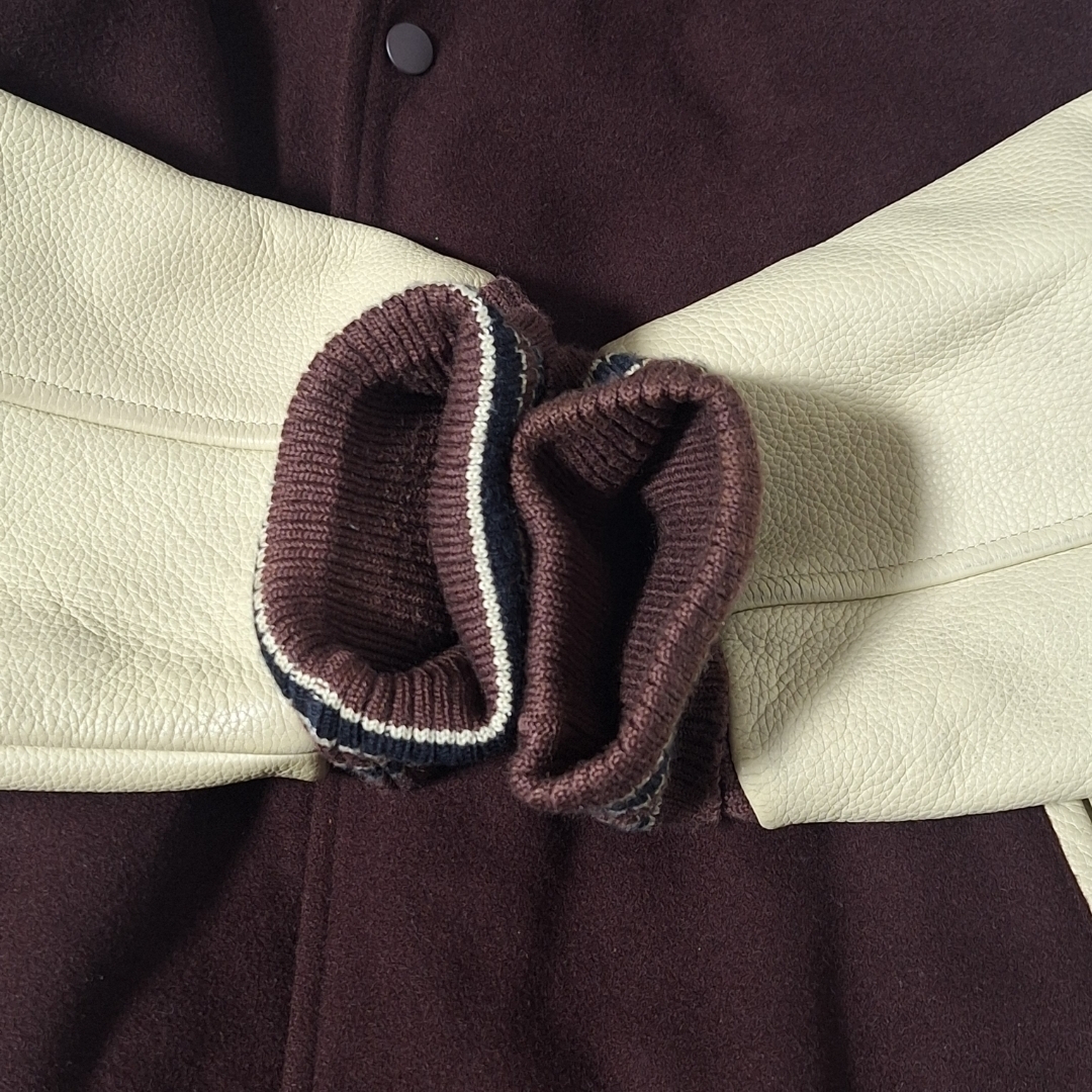 UNIQLO - OLD UNIQLO レザー切り替えスタジャン 牛革 XLサイズ