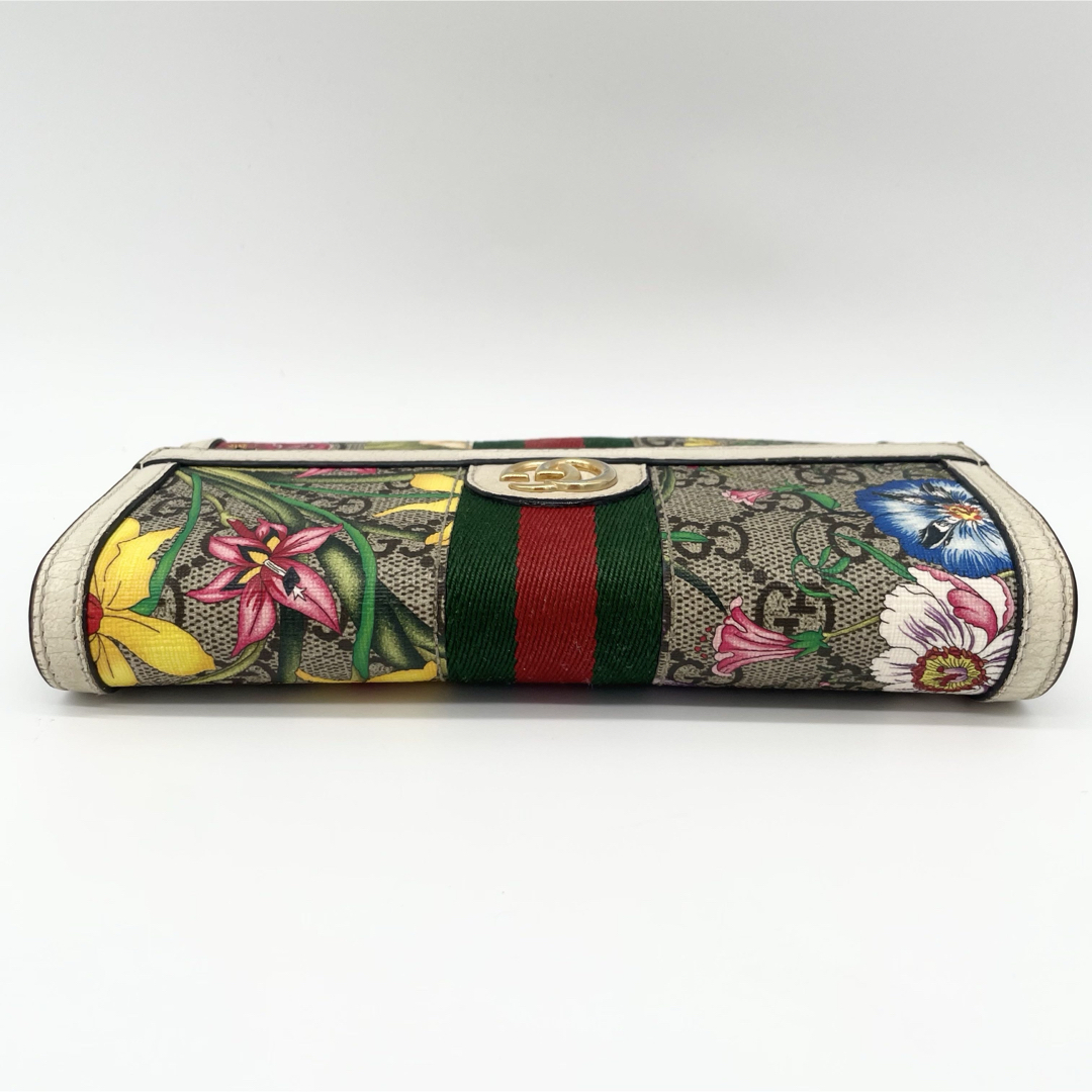 GUCCI - GUCCI 花柄 長財布 オフディア フローラ マーモント GGロゴの