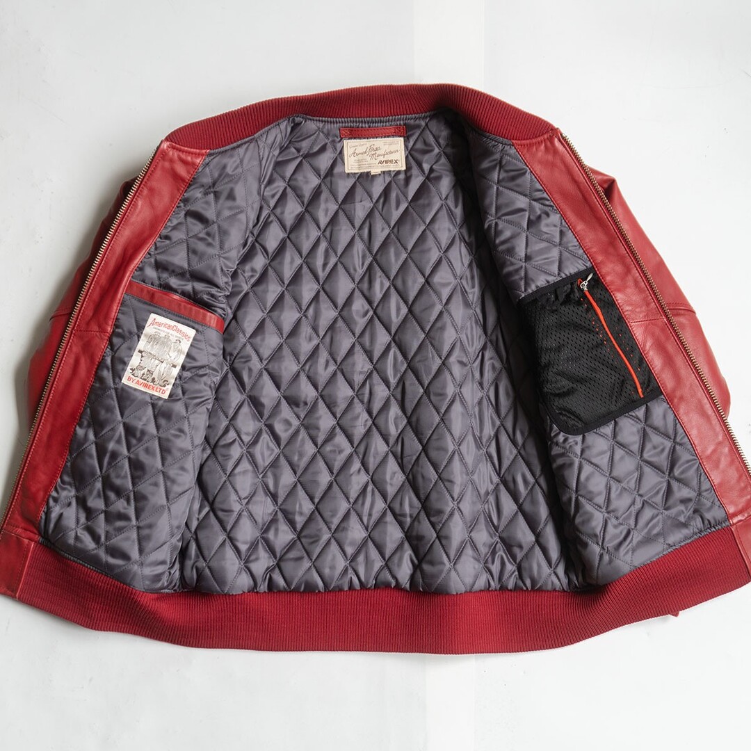 AVIREX - 【美品/ビッグサイズ】AVIREX【レザー ジップ スタジャン