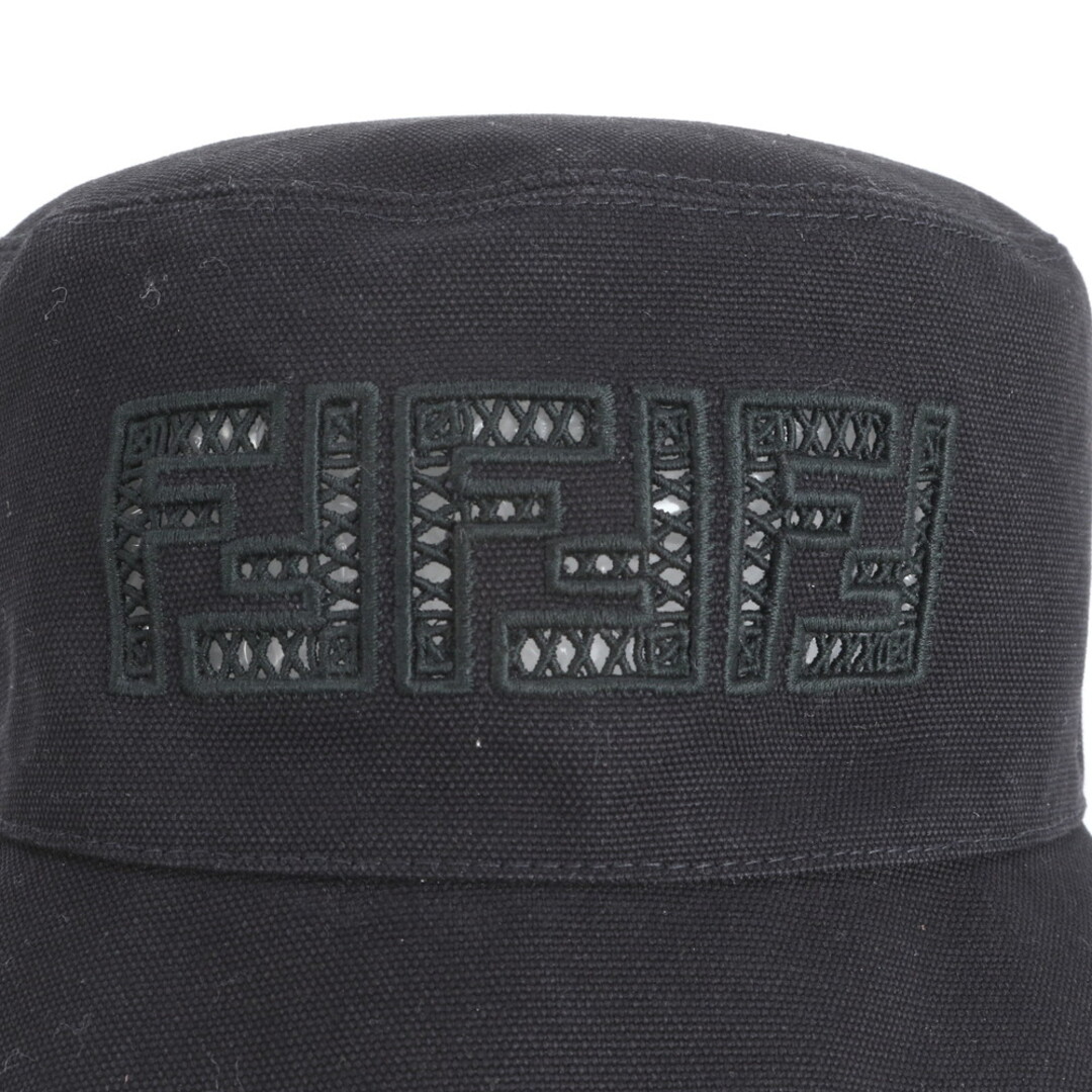 FENDI - 極美品 フェンディ ロゴ バケット ハット バケハ 帽子 FXQ801