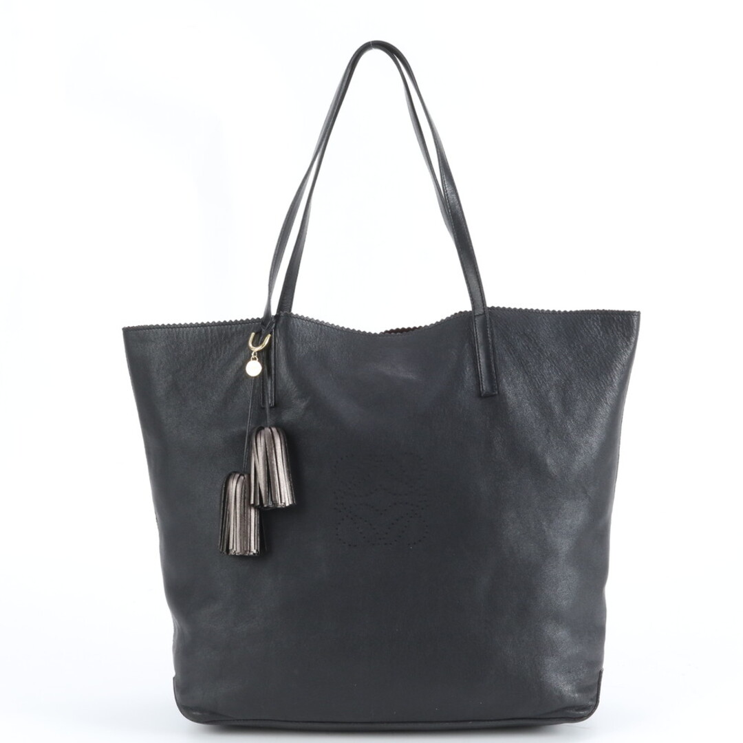 LOEWE - 美品 ロエベ アナグラム タッセル ナッパ レザー トート