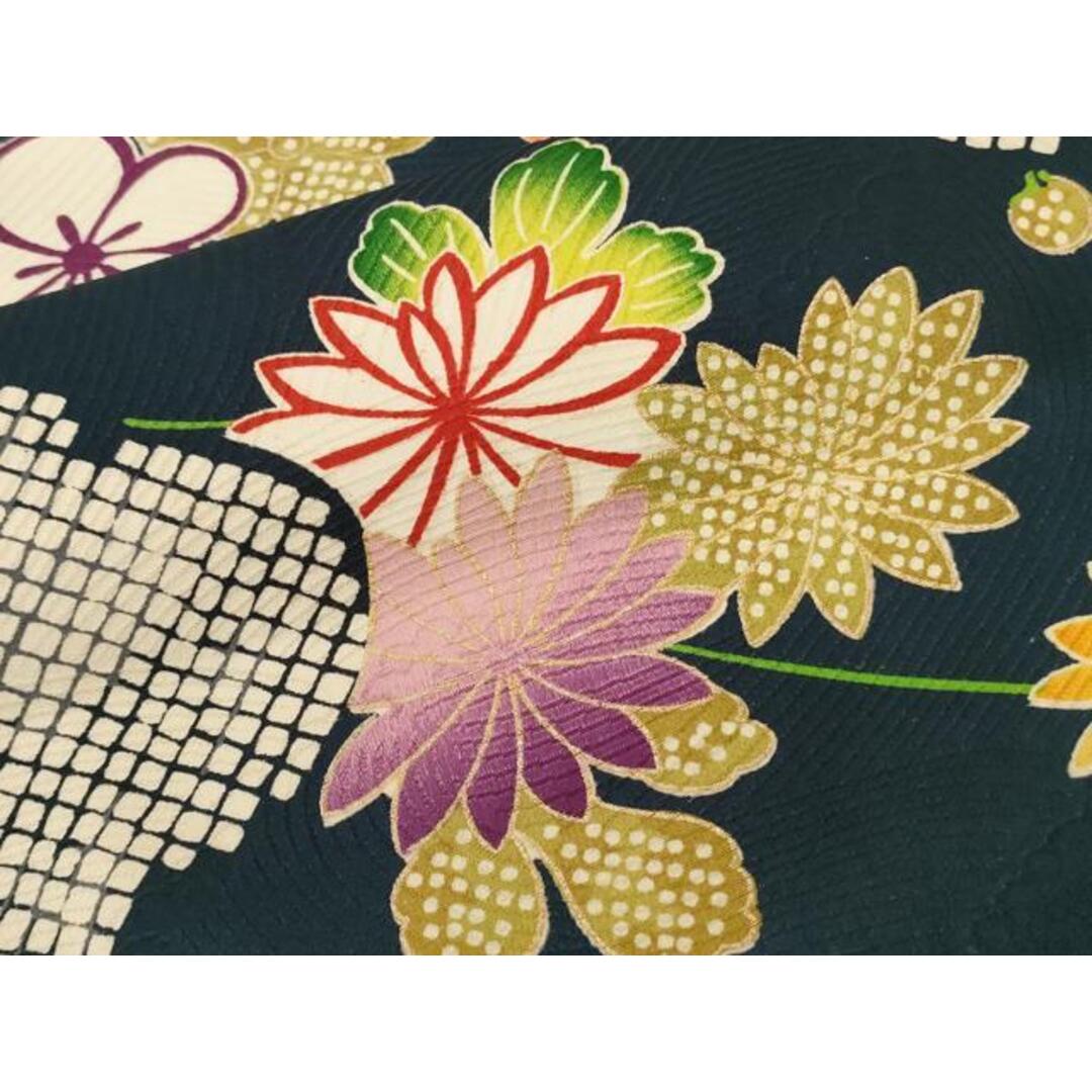 平和屋着物□豪華振袖 駒刺繍 花車文 藤花房 金彩 正絹 逸品