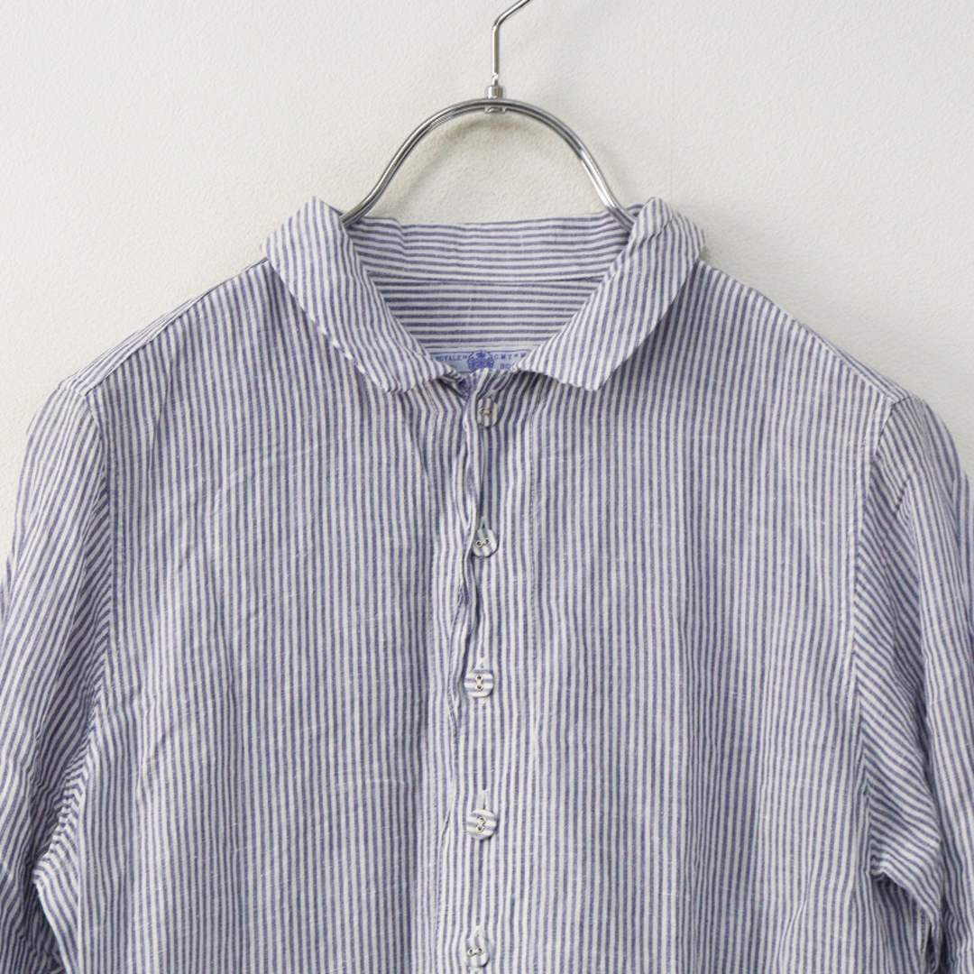 オールドマンズテーラー R&D.M.Co- コットンリネン ストライプギャザー