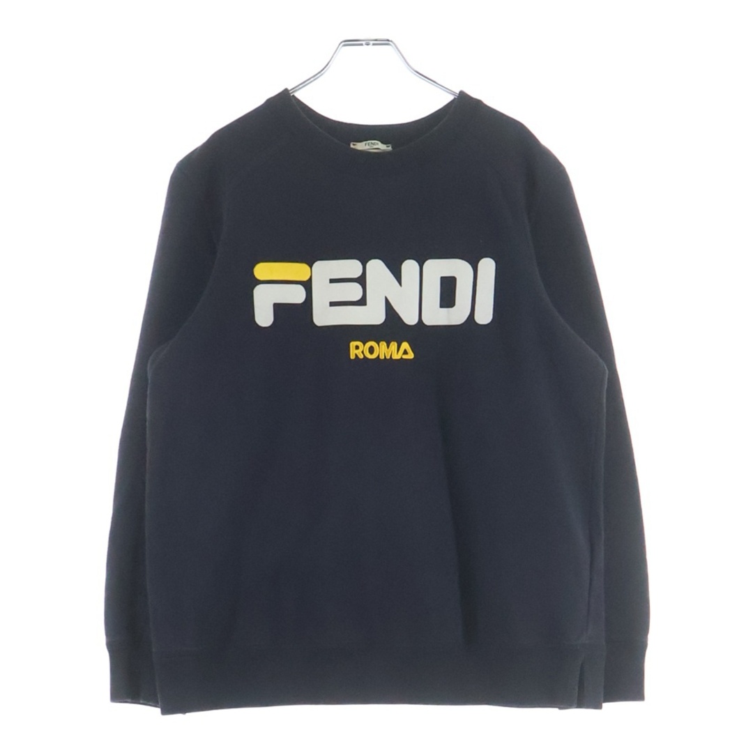 FENDI - FENDI フェンディ フロントロゴ クルーネック スウェット