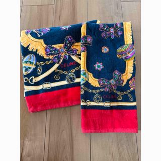 CELINE - 未使用 CELINE セリーヌ ウール混毛布 140×200 マカダム柄の