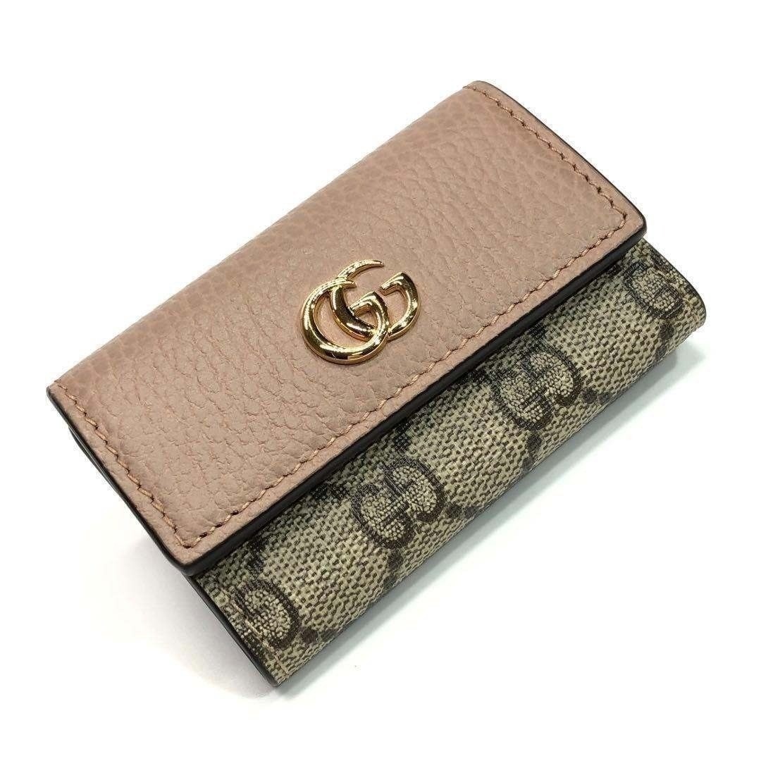 GUCCI - 未使用✨グッチ ダブルG バイカラー レザー＆GGスプリーム 6連