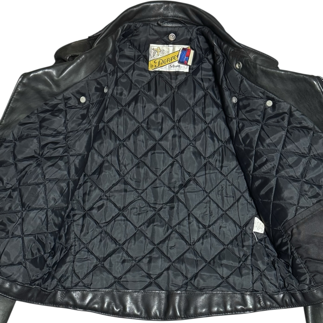 schott - Schott 618 USA製 ダブルライダースジャケット 40 ブラック