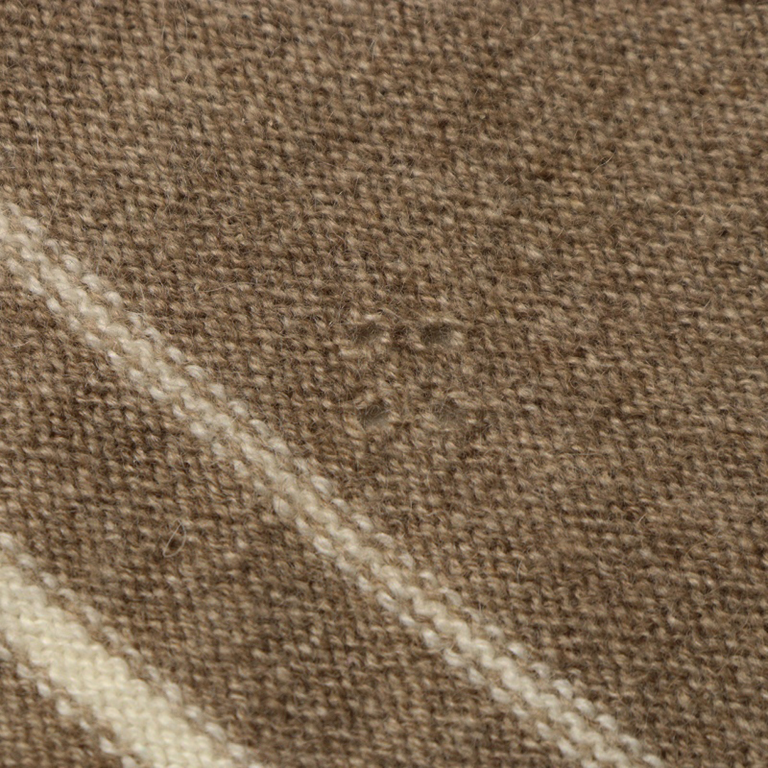 ユリパーク YURI PARK カシミヤ100％ Vネック ボーダー ニット プル