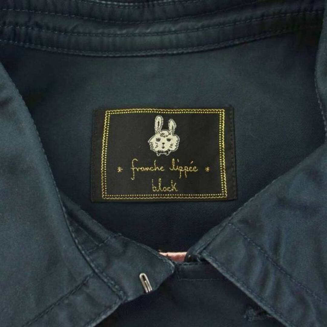 franche lippee - フランシュリッペ BLACK ステンカラーコート ミドル