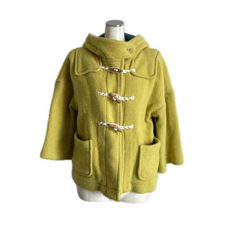 bulle de savon - フリース ダッフルコート 大人可愛い黄緑色の通販 by