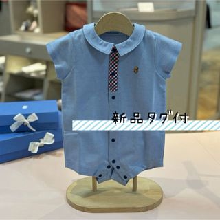 familiar - 3601 【美品】 ファミリア ロンパース 70 長袖 花柄 ピンク