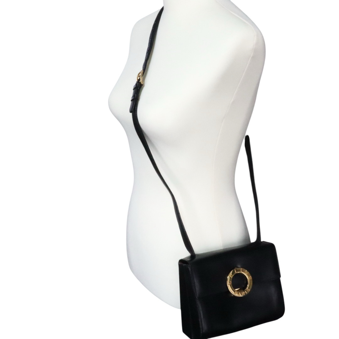 CELINE - 美品 セリーヌ レザー サークルロゴ ショルダーバッグ