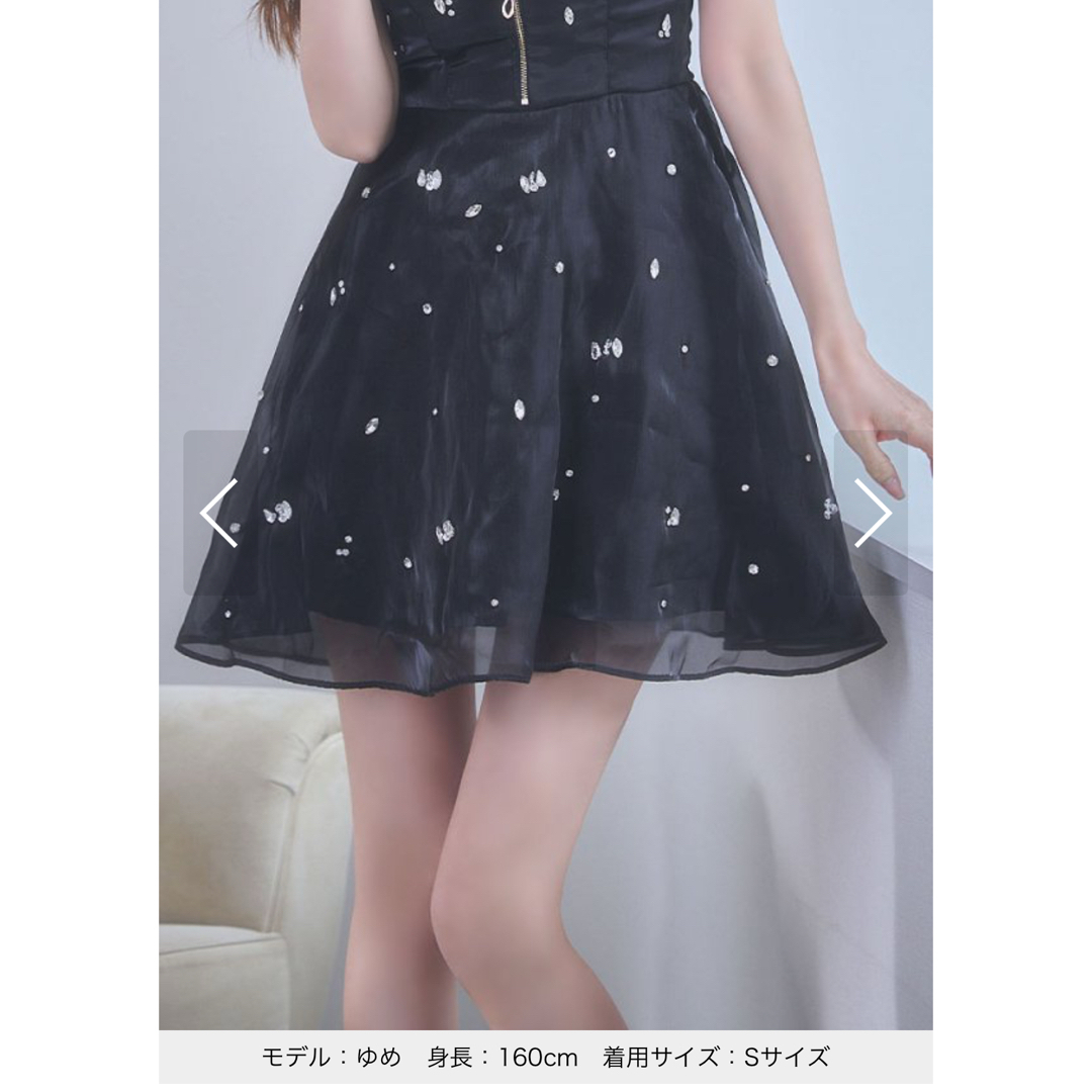 元値11880円☆フロントジップシフォンミニドレス