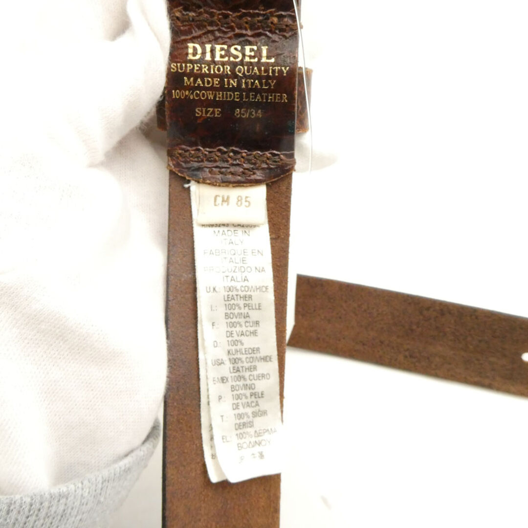 DIESEL - 美品 DIESEL ディーゼル ベルト 85cm 34inch ヴィンテージ風