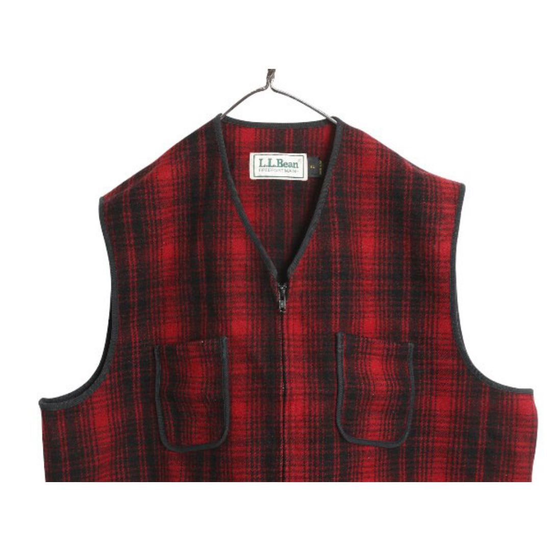 L.L.Bean - 80s USA製 エルエルビーン フルジップ ウール ベスト